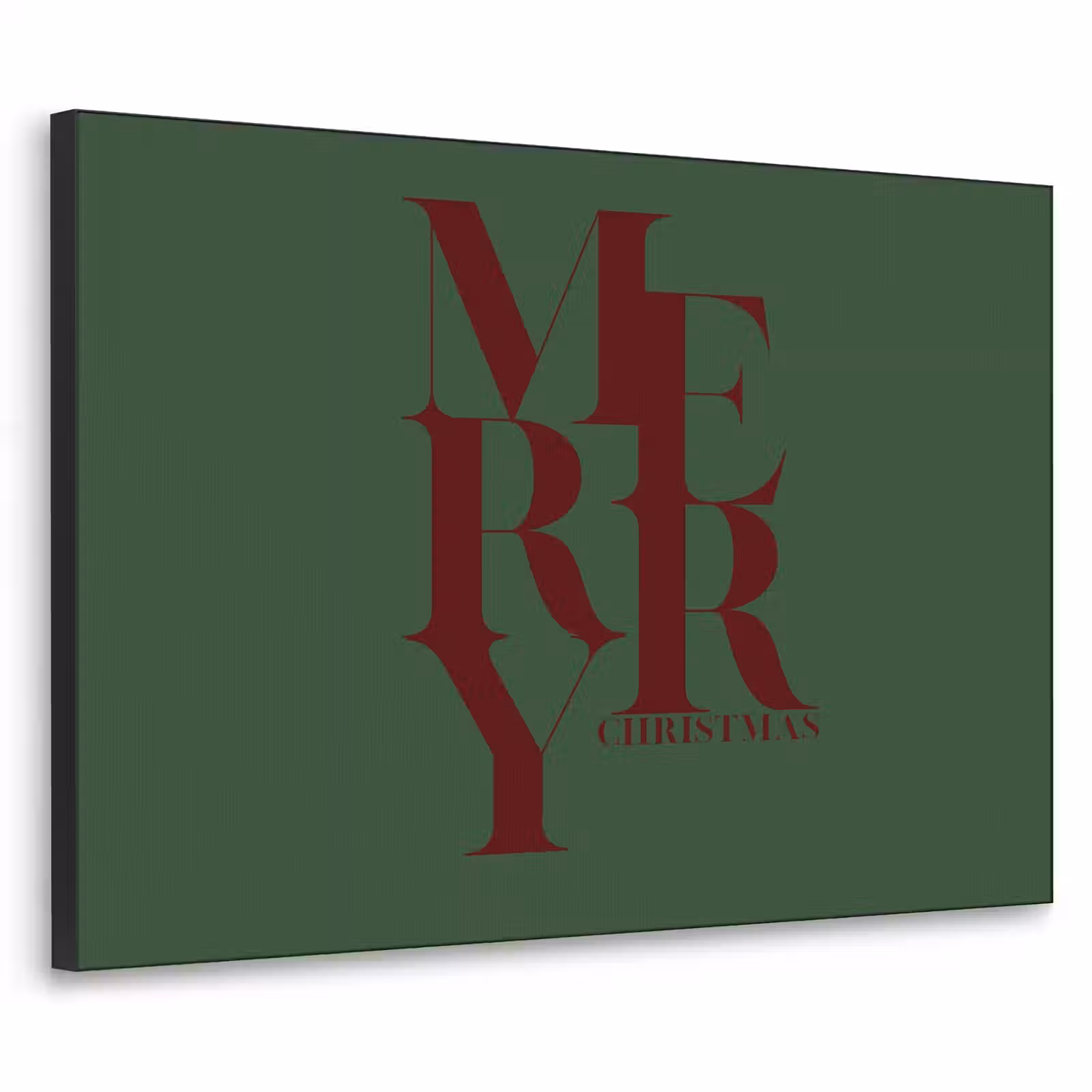 Art frame - Merry - Tekst - Groen - Kerst — 1