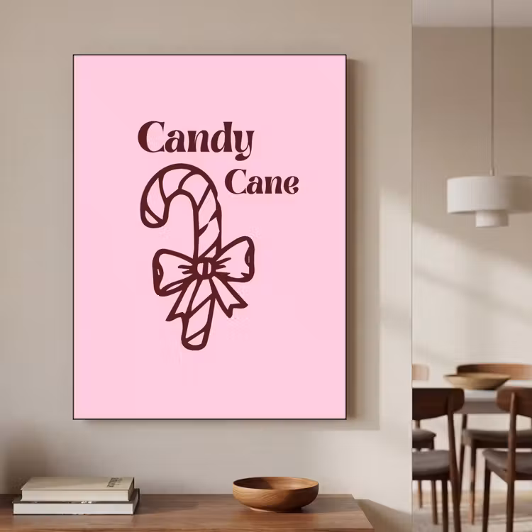 Art frame - Kerst - Snoep - Tekst - Bruin - Roze — 5
