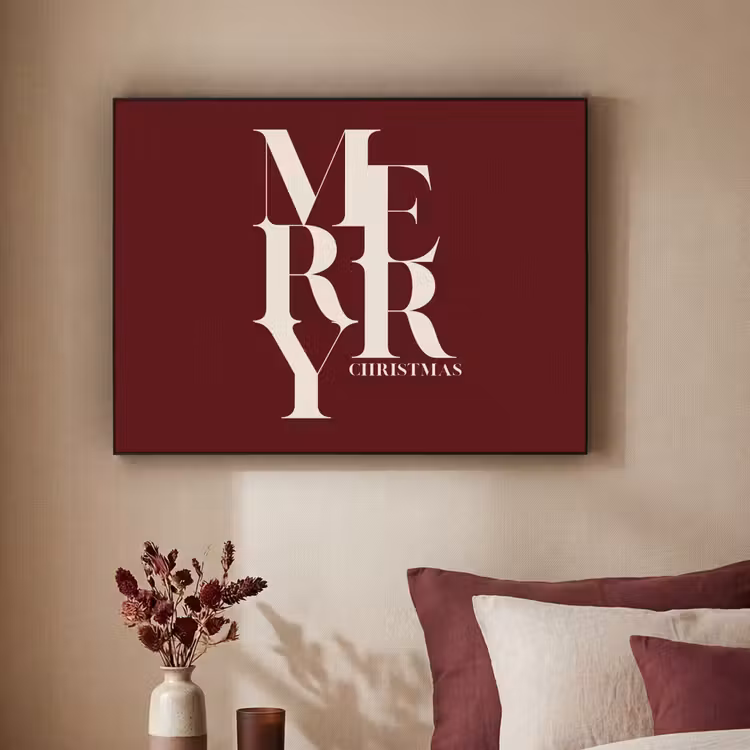 Art frame - Merry - Tekst - Donker - Rood — 3