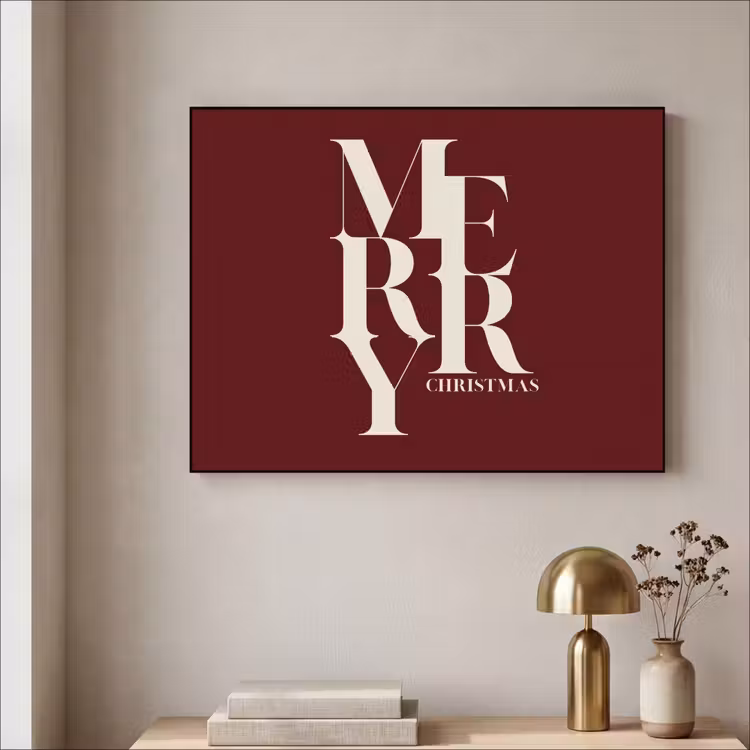 Art frame - Merry - Tekst - Donker - Rood — 5