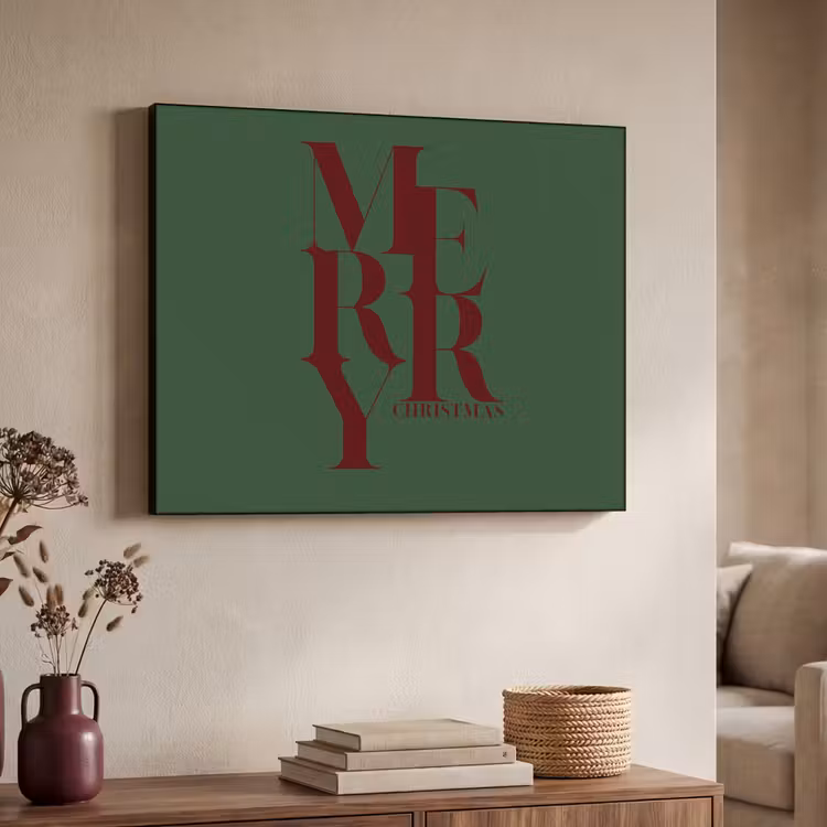 Art frame - Merry - Tekst - Groen - Kerst — 7