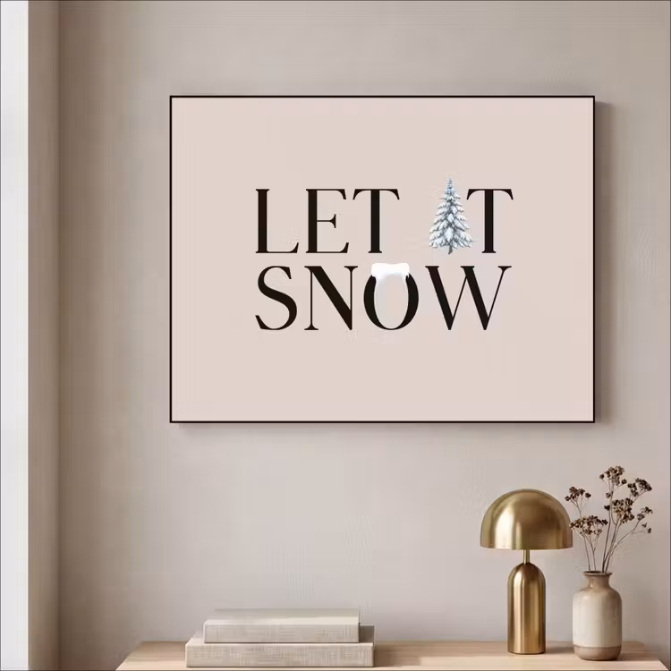 Art frame - Tekst - Kerst - Sneeuw — 5
