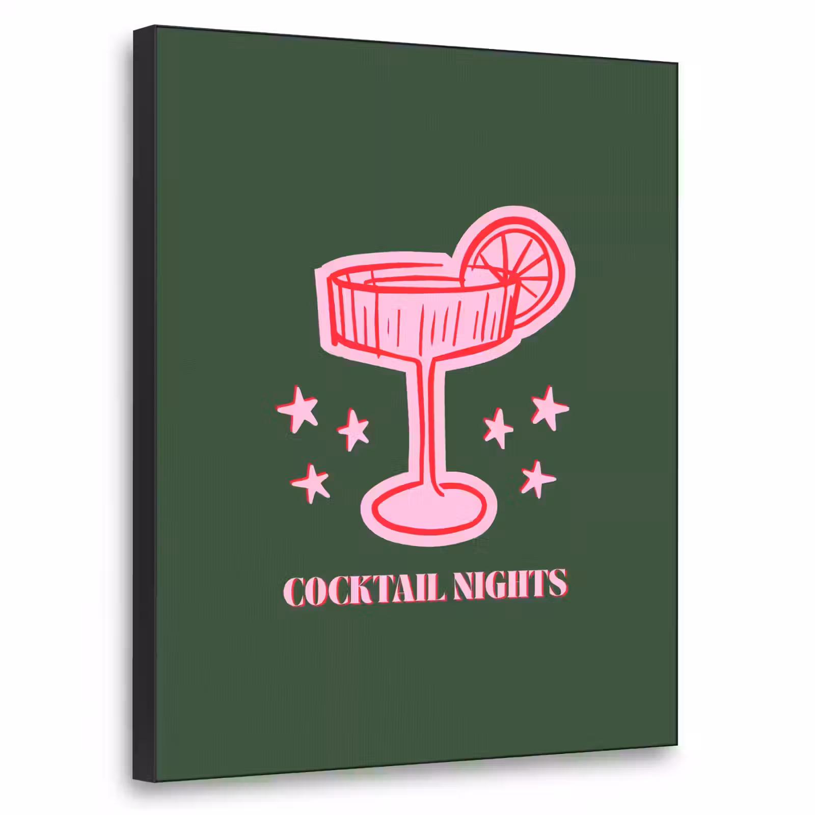 Art frame - Cocktail - Kerst - Roze - Groen — 1