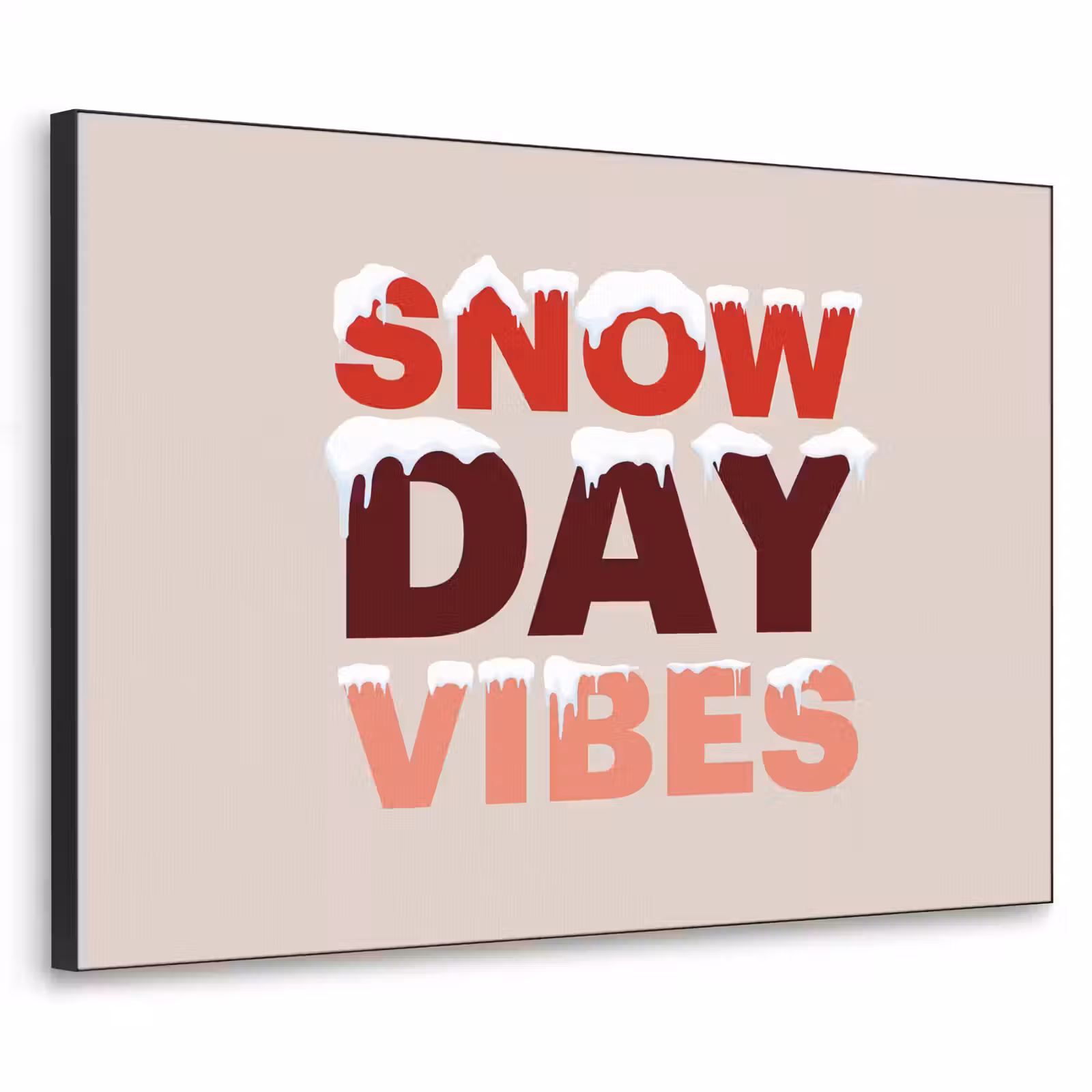Art frame - Sneeuw - Kerst - Tekst - Rood — 1