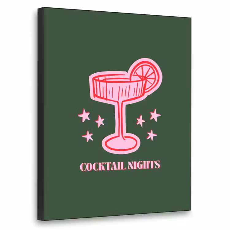 Art frame - Cocktail - Kerst - Roze - Groen — 1