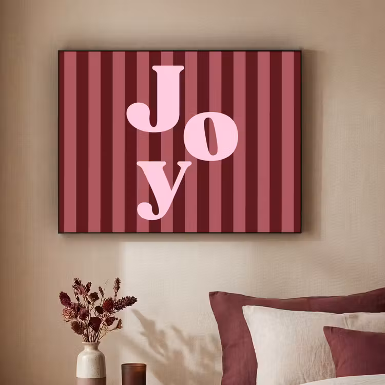 Art frame - Joy - Kerst - Tekst - Roze — 3