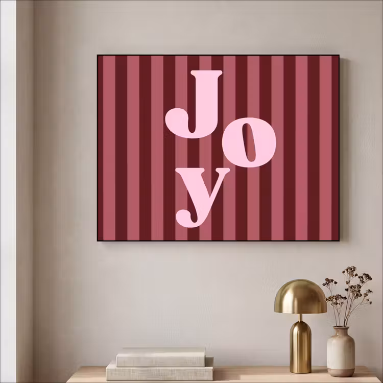 Art frame - Joy - Kerst - Tekst - Roze — 5
