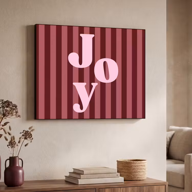 Art frame - Joy - Kerst - Tekst - Roze — 7