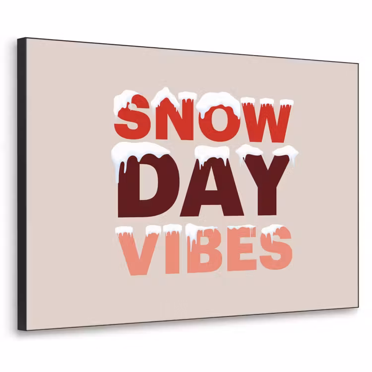 Art frame - Sneeuw - Kerst - Tekst - Rood — 1