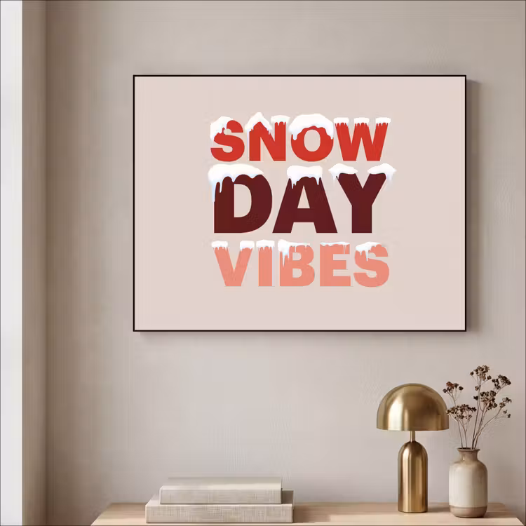 Art frame - Sneeuw - Kerst - Tekst - Rood — 5