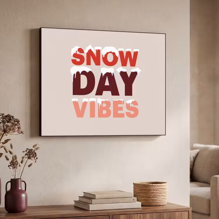 Art frame - Sneeuw - Kerst - Tekst - Rood — 7
