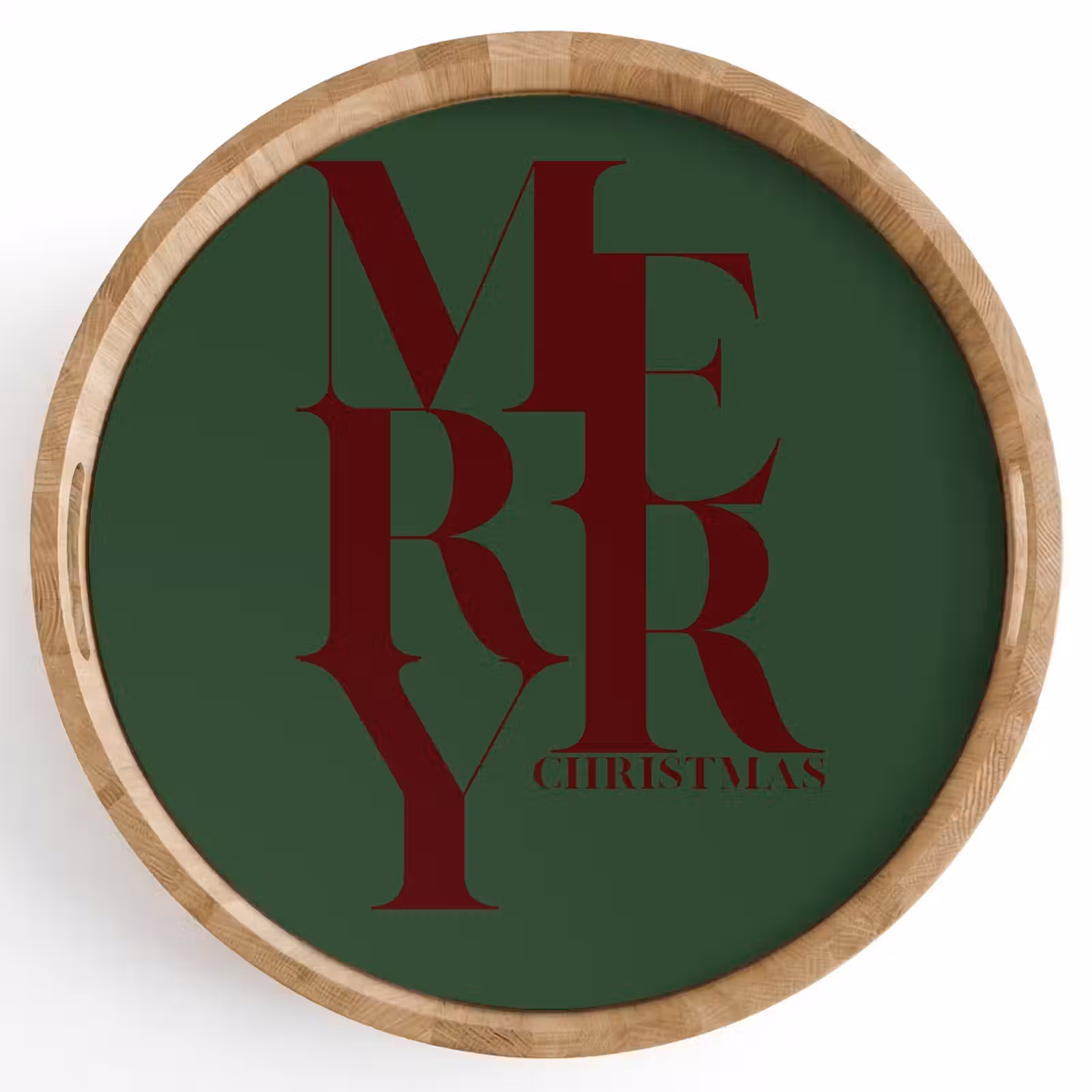 Dienblad - Merry - Tekst - Groen - Kerst — 1