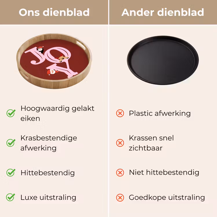 Dienblad - Joy - Kerst - Animatie - Rood - Roze — 3