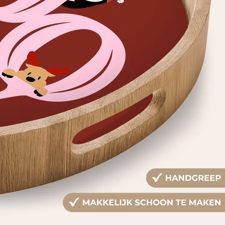 Dienblad - Joy - Kerst - Animatie - Rood - Roze — 5