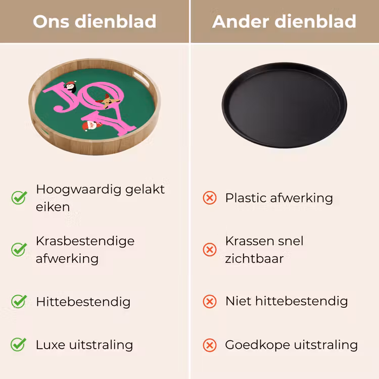 Dienblad - Joy - Kerst - Animatie - Roze - Groen — 3