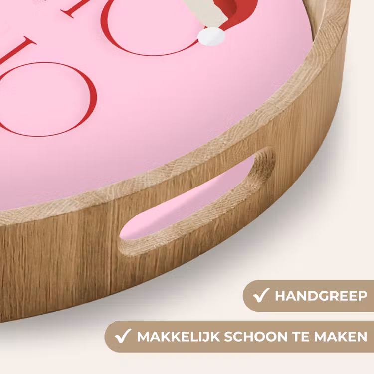 Dienblad - Kerst - Tekst - Roze - Illustratie — 5