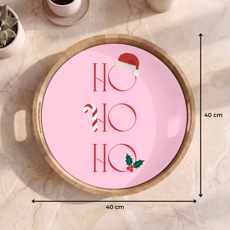 Dienblad - Kerst - Tekst - Roze - Illustratie — 9