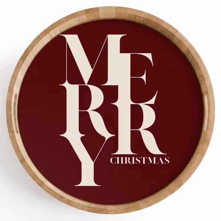 Dienblad - Merry - Tekst - Donker - Rood — 1