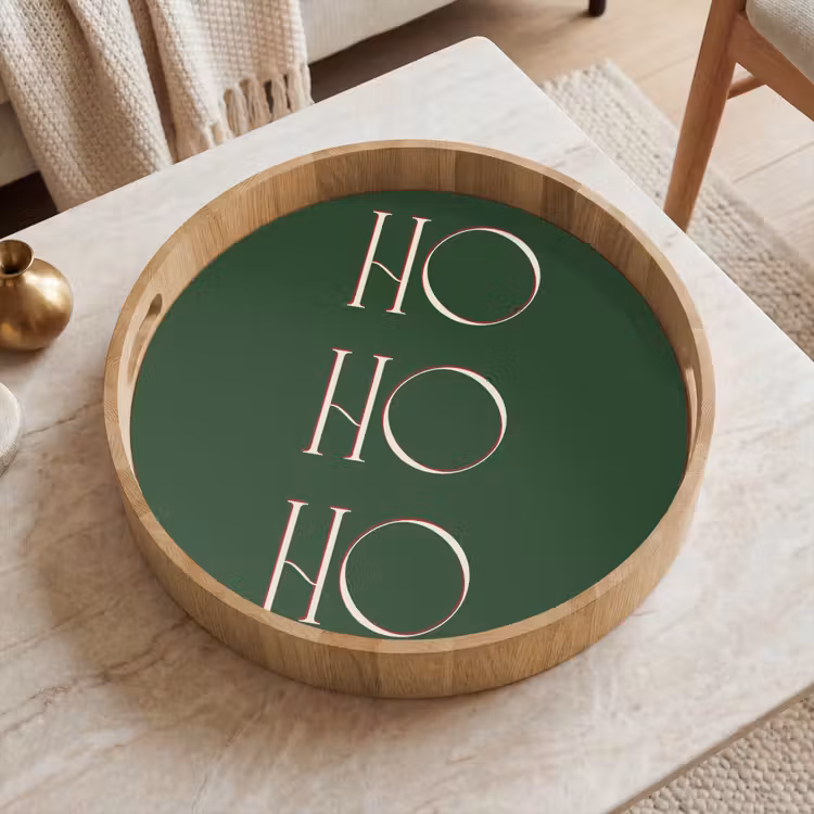 Dienblad - Tekst - Kerst - Modern - Groen — 2