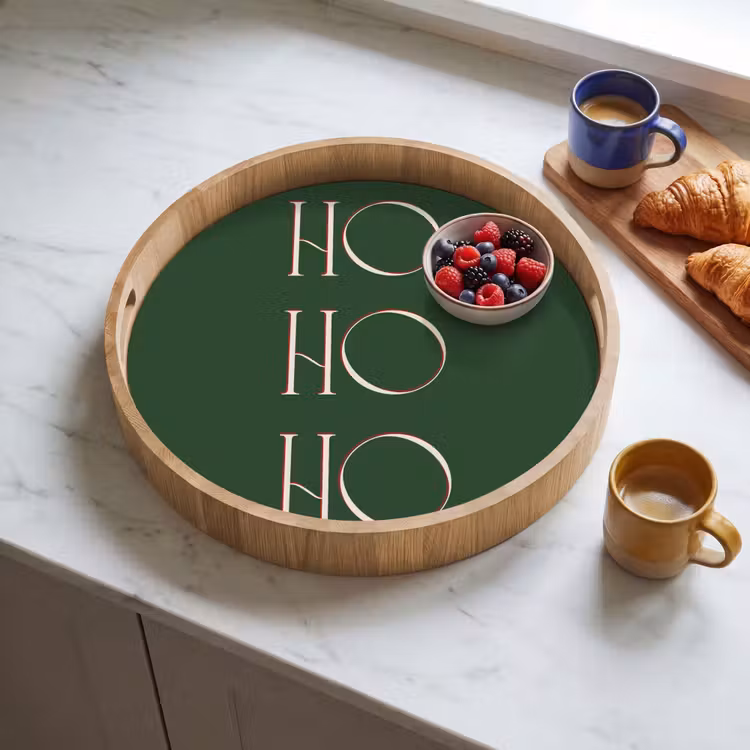 Dienblad - Tekst - Kerst - Modern - Groen — 4