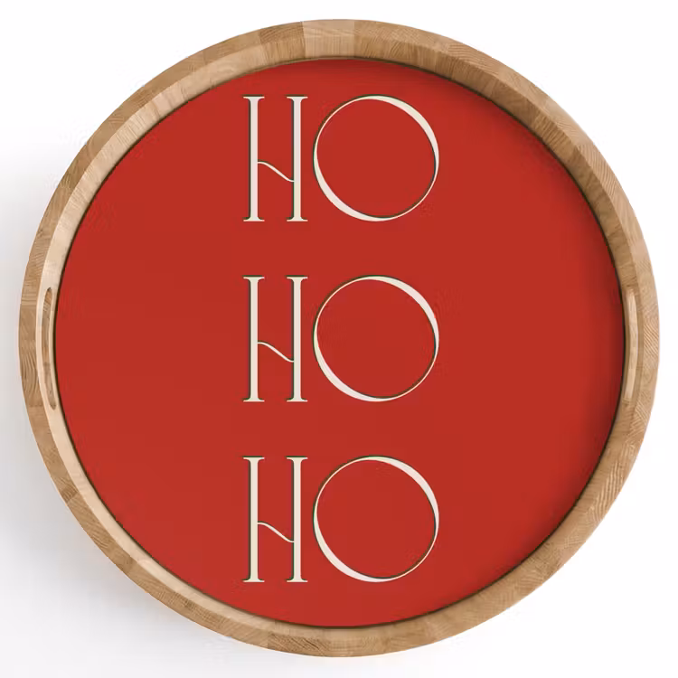Dienblad - Tekst - Kerst - Modern - Rood — 1