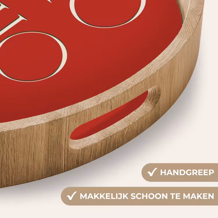 Dienblad - Tekst - Kerst - Modern - Rood — 5
