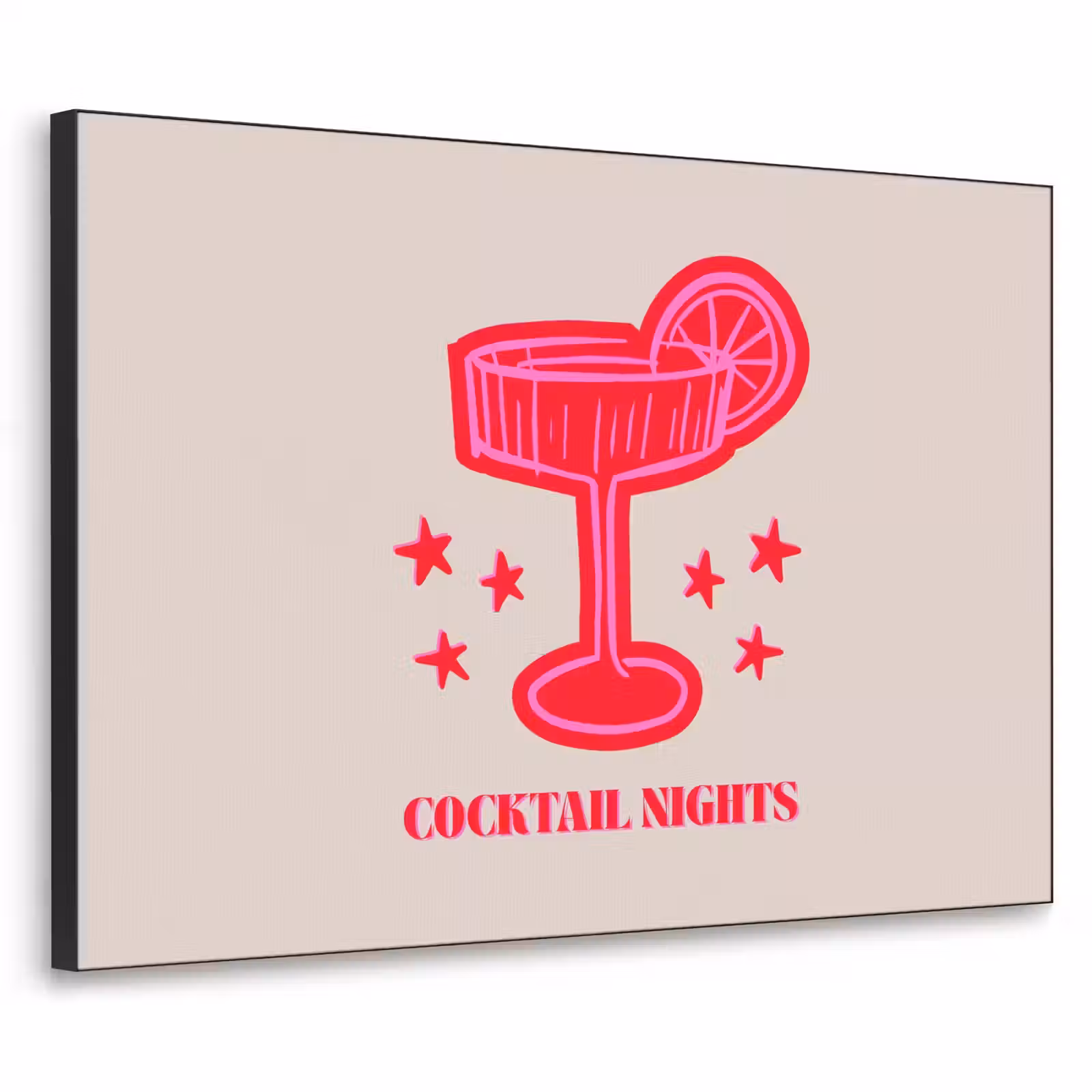Art frame - Cocktail - Kerst - Beige - Roze — 1
