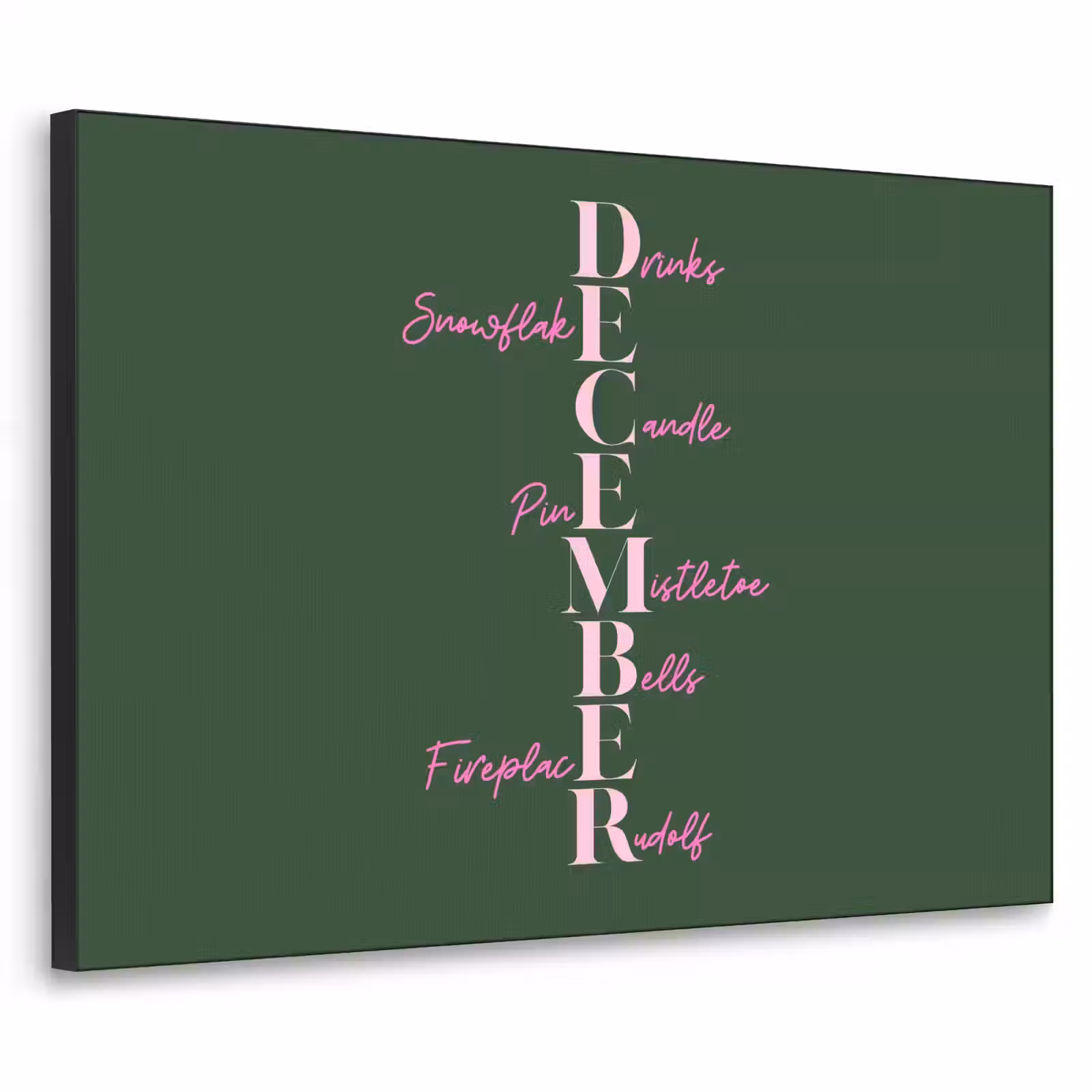 Art frame - December - Tekst - Kerst - Groen — 1