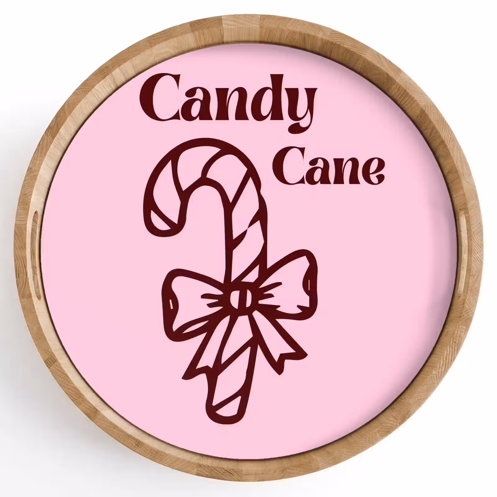 Dienblad - Kerst - Snoep - Tekst - Bruin - Roze — 1