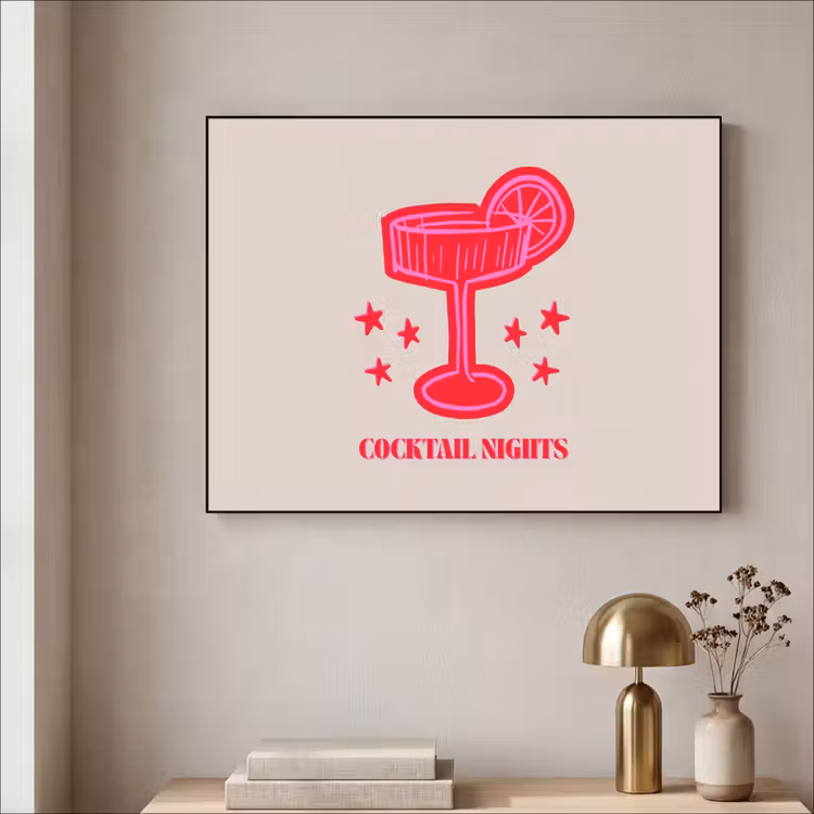 Art frame - Cocktail - Kerst - Beige - Roze — 5