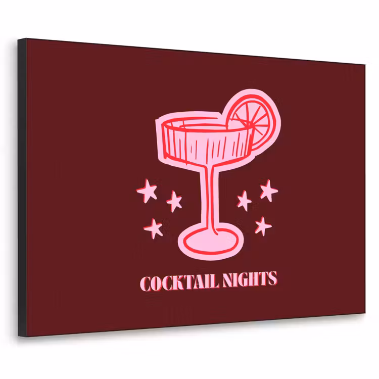 Art frame - Cocktail - Kerst - Burgundy - Roze — 1