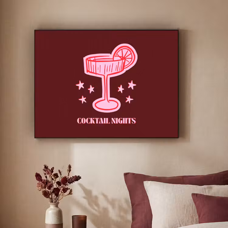 Art frame - Cocktail - Kerst - Burgundy - Roze — 3