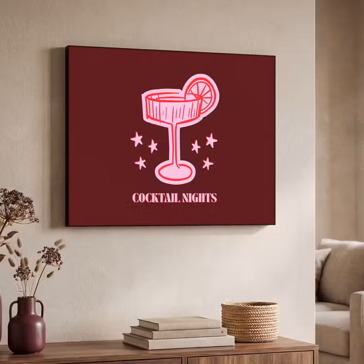 Art frame - Cocktail - Kerst - Burgundy - Roze — 7