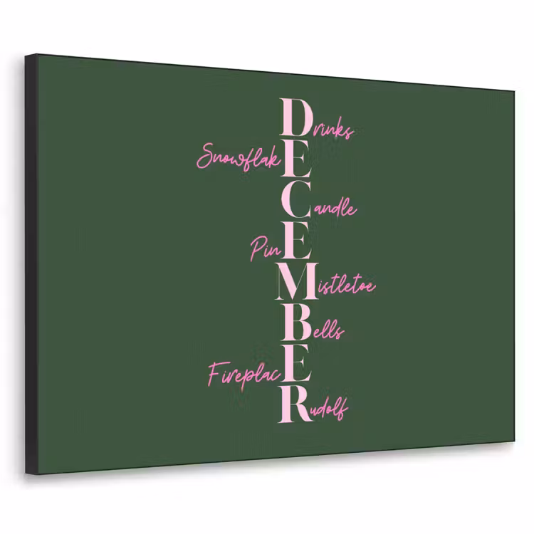 Art frame - December - Tekst - Kerst - Groen — 1