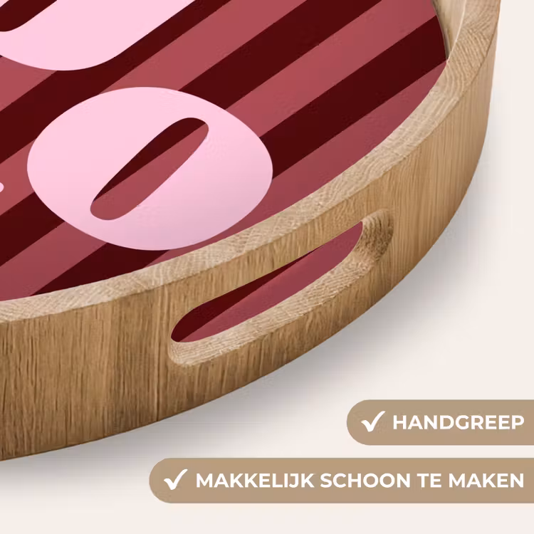 Dienblad - Joy - Kerst - Tekst - Roze — 5