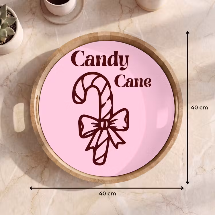 Dienblad - Kerst - Snoep - Tekst - Bruin - Roze — 9