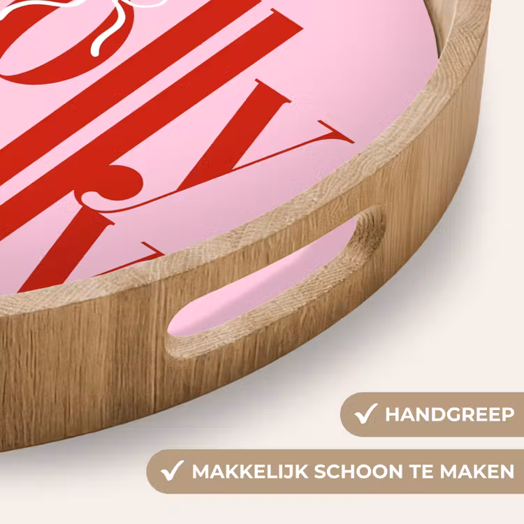 Dienblad - Kerst - Tekst - Rood - Roze — 5