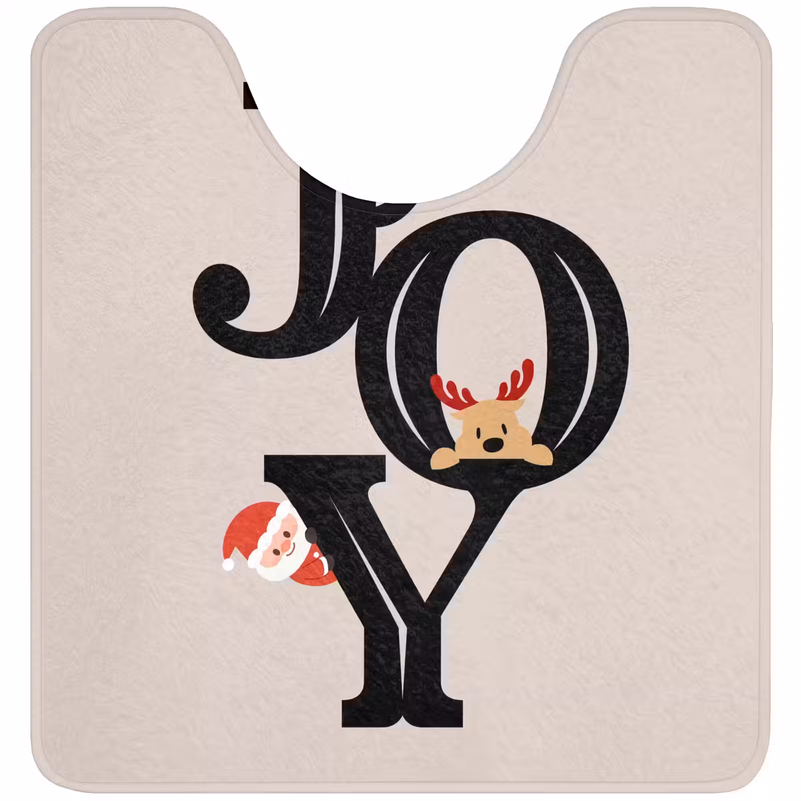 WC Mat - Joy - Animatie - Zwart - Kerst — 1