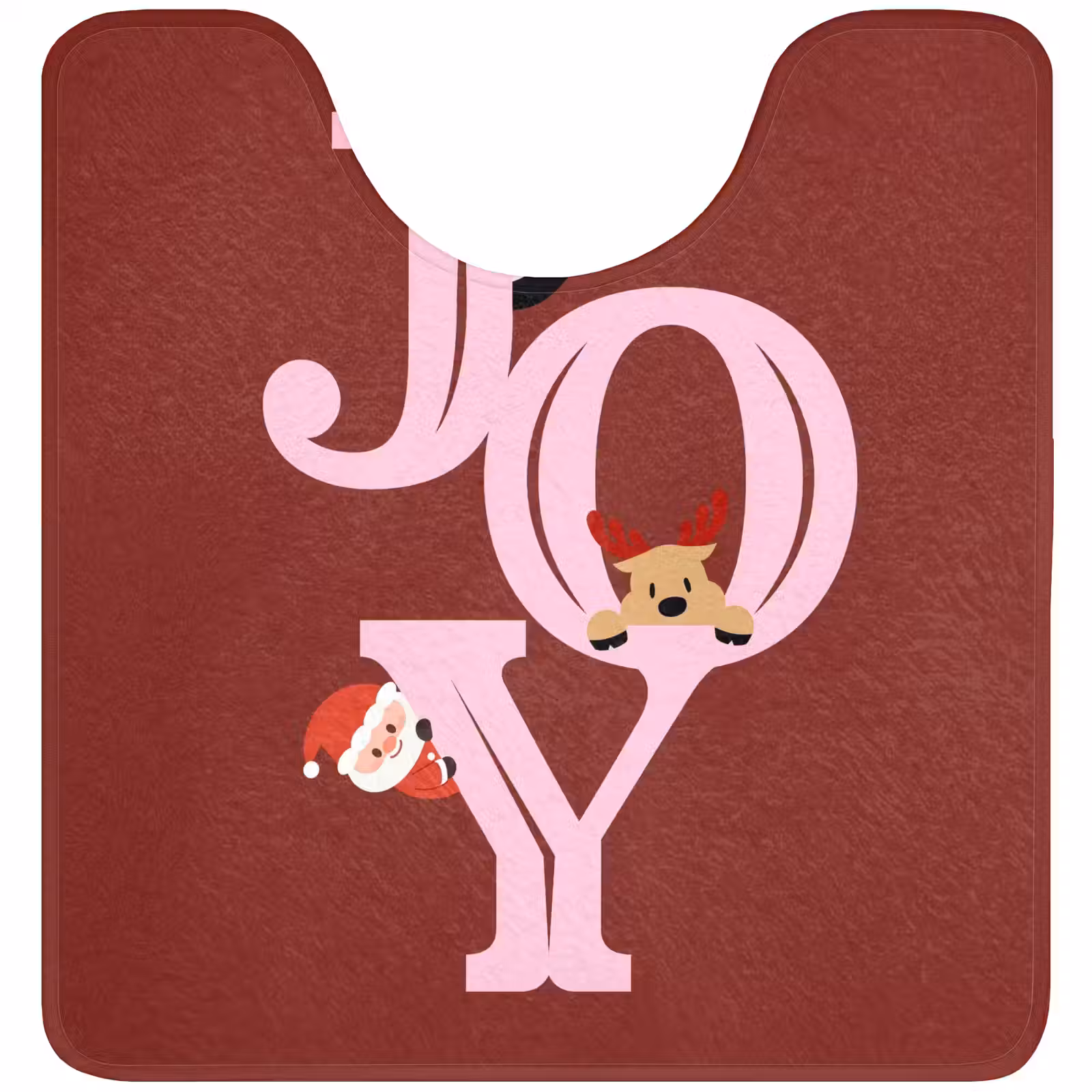 WC Mat - Joy - Kerst - Animatie - Rood - Roze — 1