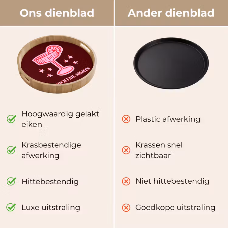 Dienblad - Cocktail - Kerst - Burgundy - Roze — 3