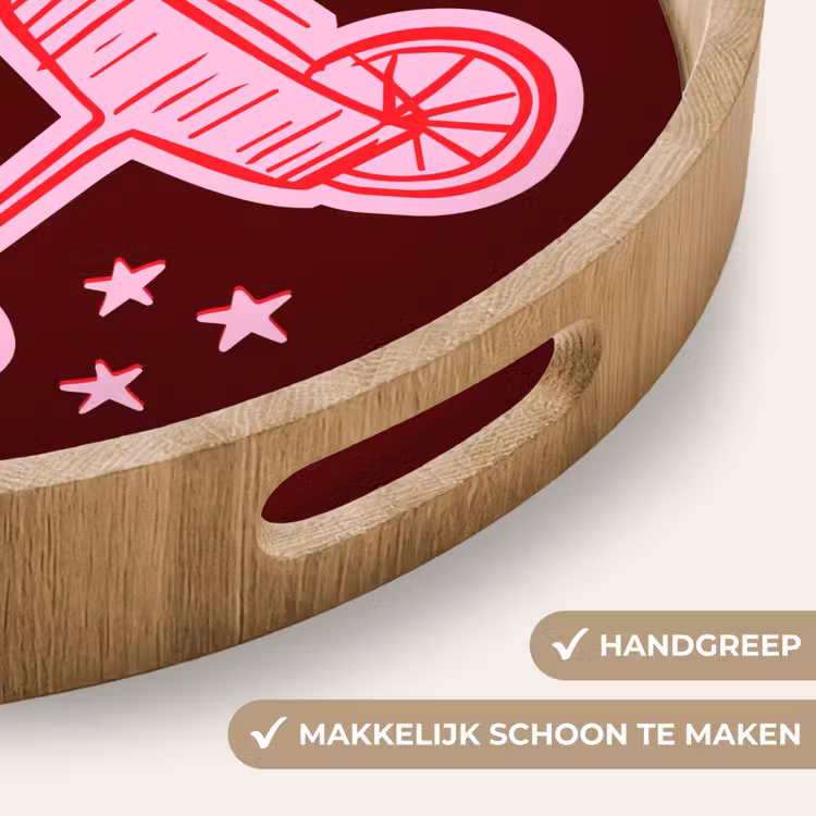 Dienblad - Cocktail - Kerst - Burgundy - Roze — 5