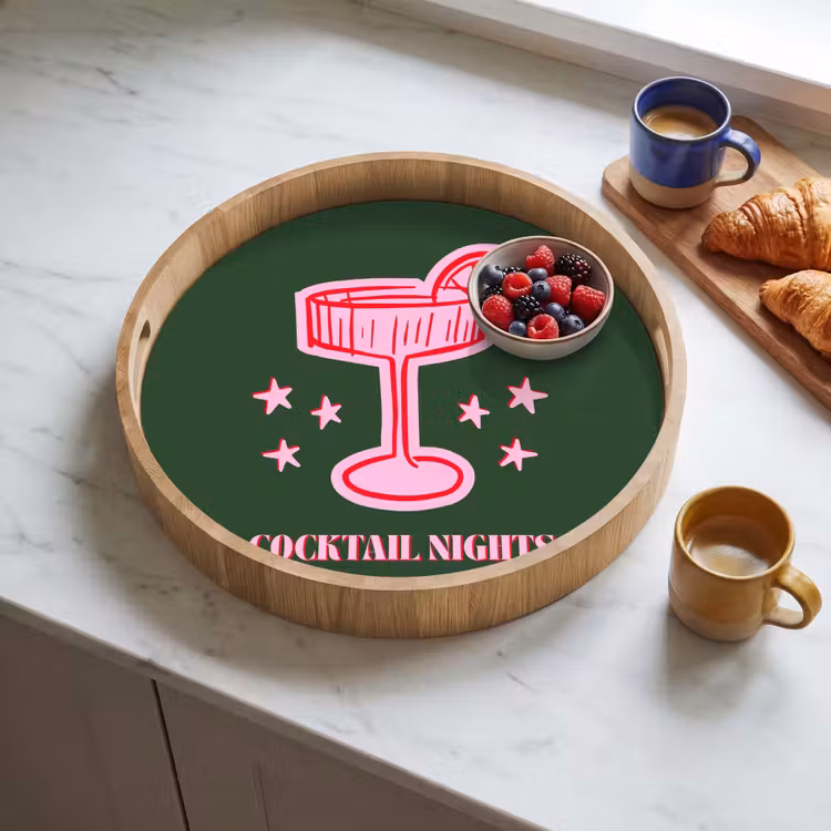 Dienblad - Cocktail - Kerst - Roze - Groen — 4