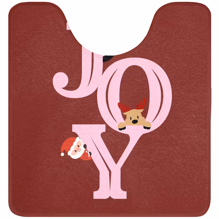 WC Mat - Joy - Kerst - Animatie - Rood - Roze — 1