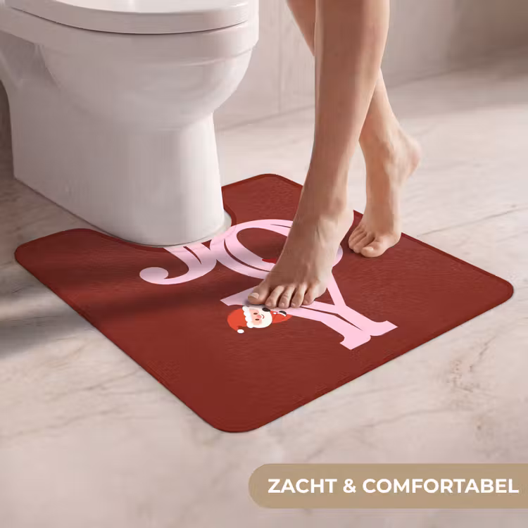 WC Mat - Joy - Kerst - Animatie - Rood - Roze — 5