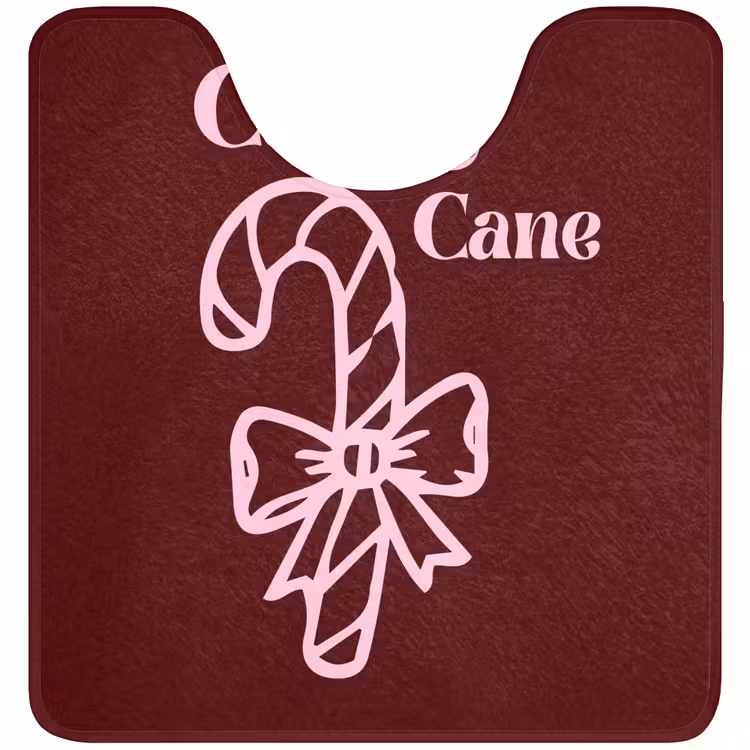 WC Mat - Kerst - Snoep - Tekst - Roze — 1