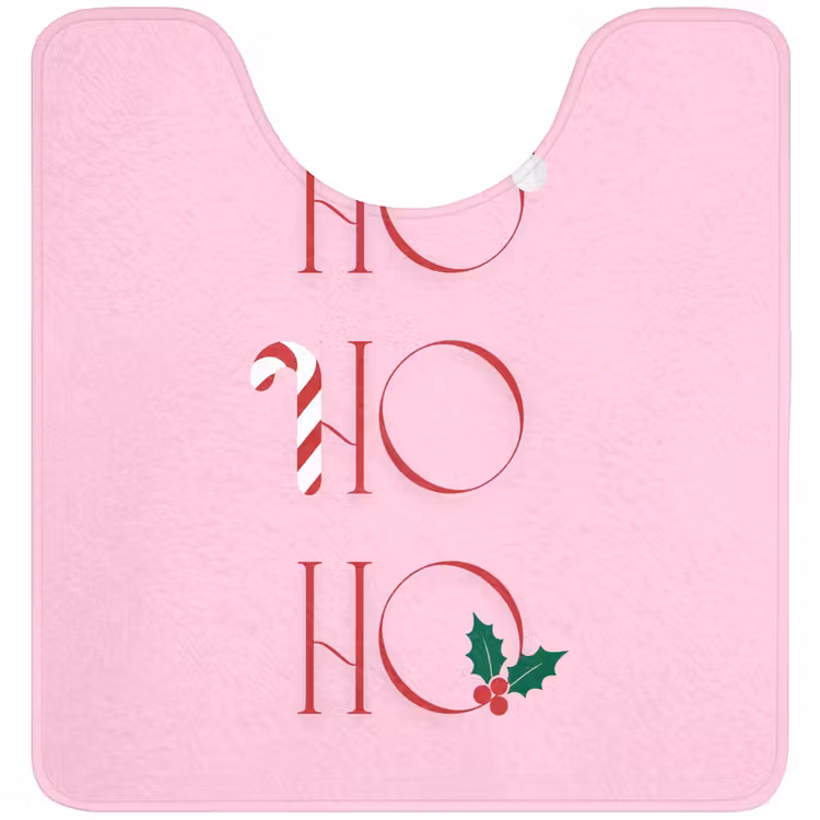 WC Mat - Kerst - Tekst - Roze - Illustratie — 1