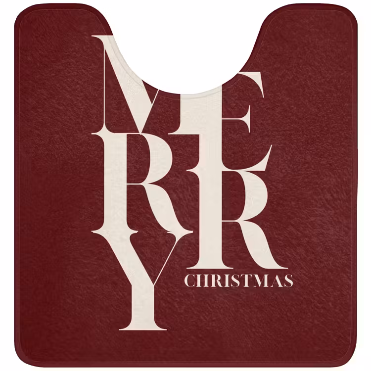 WC Mat - Merry - Tekst - Donker - Rood — 1
