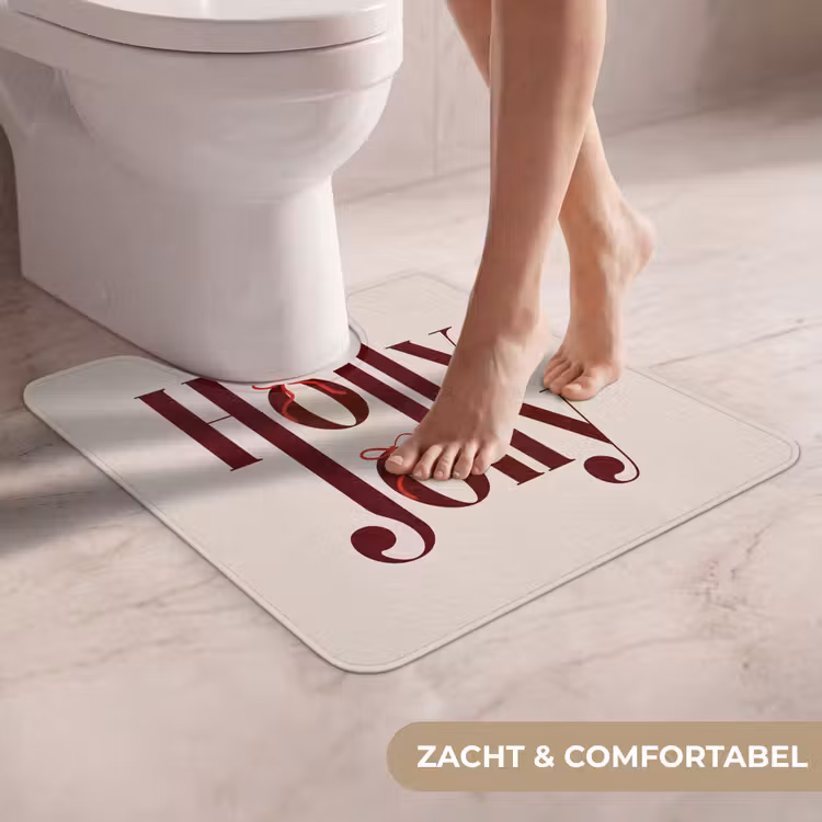 WC Mat - Tekst - Kerst - Bruin — 5