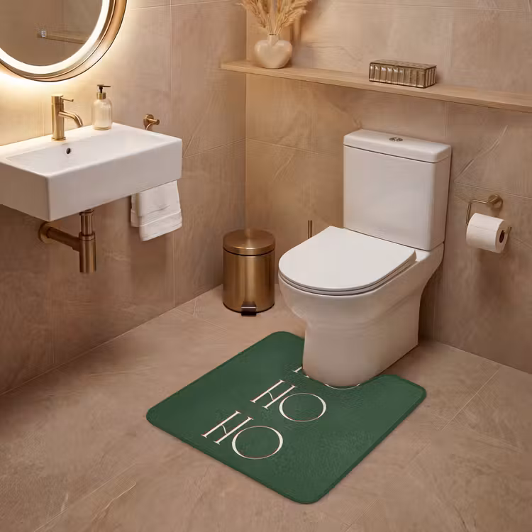 WC Mat - Tekst - Kerst - Modern - Groen — 3