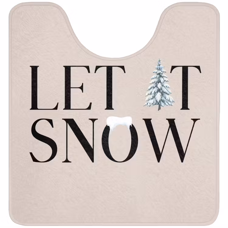 WC Mat - Tekst - Kerst - Sneeuw — 1